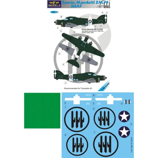 LF Models C48115 1/48 SM 79 USAF