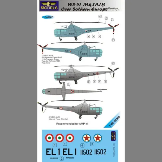 LF Models C48167 1/48 Westland Sikorsky WS-51 over Southern Europe