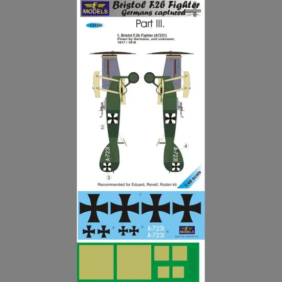 LF Models C48200 1/48 Bristol F.2b Fighter Germans Captured Part III.