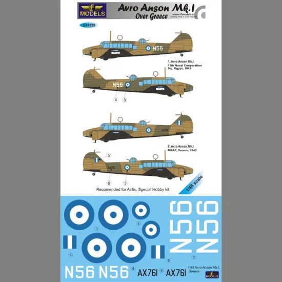 LF Models C48220 1/48 Avro Anson Mk.I. over Greece