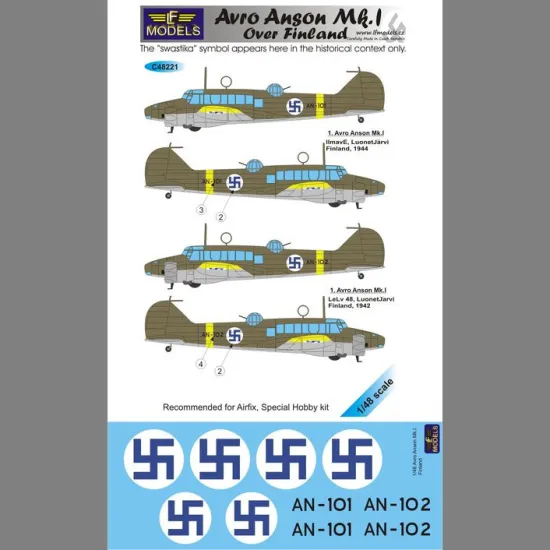 LF Models C48221 1/48 Avro Anson Mk.I. over Findland