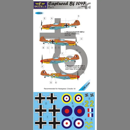 LF Models C4828 1/48 Captured Bf 109F Part I.