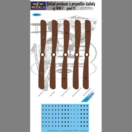 LF Models C4876 1/48 British WWI producer´s labels of propellers part II.