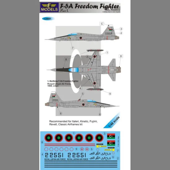 LF Models C4881 1/48 F-5A Freedom Fighter – Libya