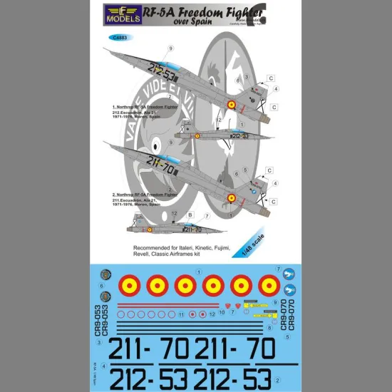 LF Models C4883 1/48 RF-5A Freedom Fighter over Spain