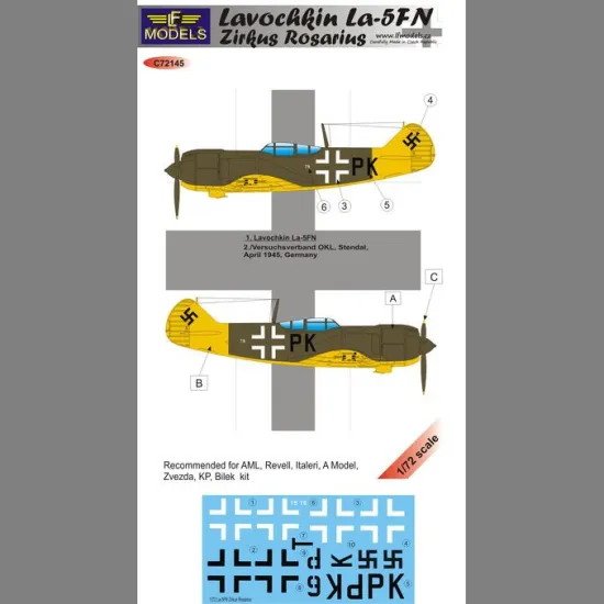 LF Models C72145 1/72 Lavochkin La-5FN Zirkus Rosarius