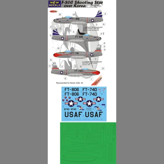 LF Models C72160 1/72 F-80C Shooting Star over Korea