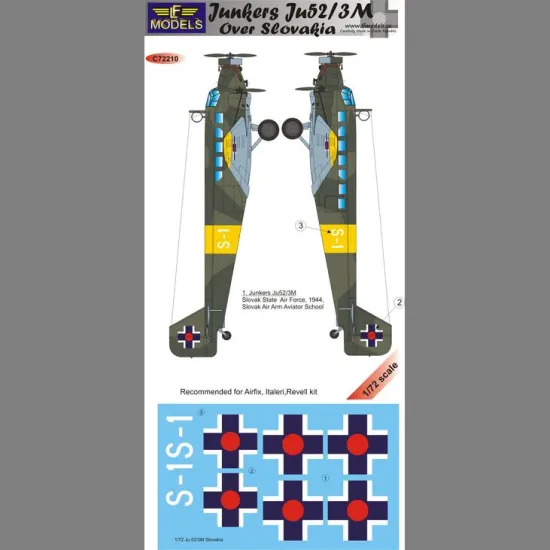 LF Models C72210 1/72 Junkers Ju 52/3M over Slovakia