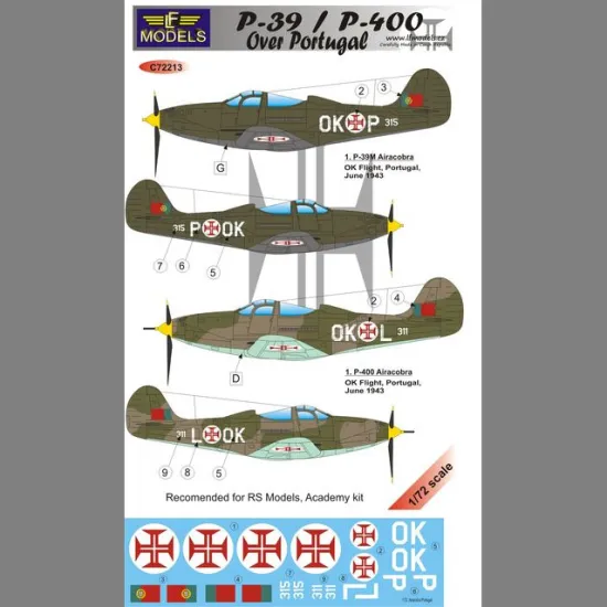 LF Models C72213 1/72 Bell Airacobra over Portugal