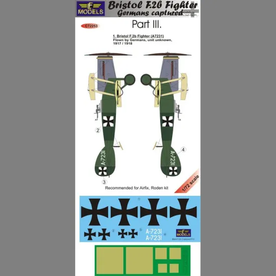 LF Models C72253 1/72 Bristol F.2b Fighter (A7231) Germans Captured Part III.