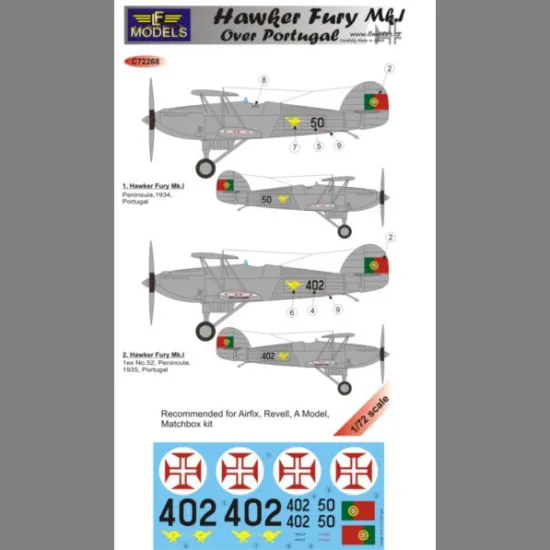LF Models C72268 1/72 Hawker Fury Mk.I over Portugal