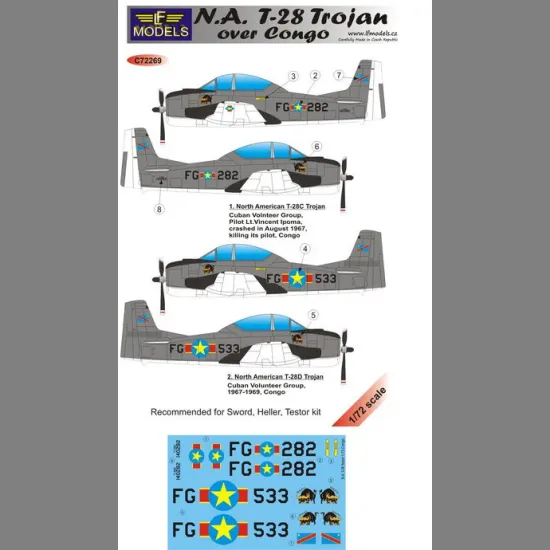 LF Models C72269 1/72 N.A. T-28 Trojan over Congo