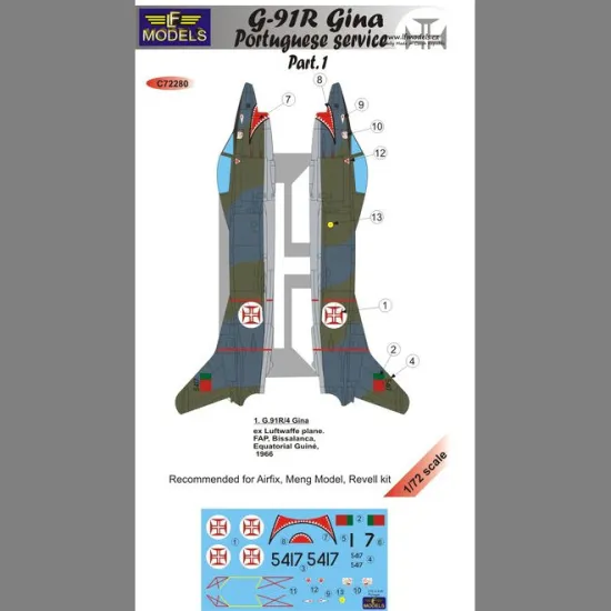 LF Models C72280 1/72 G.91R Gina Portuguese service part.1