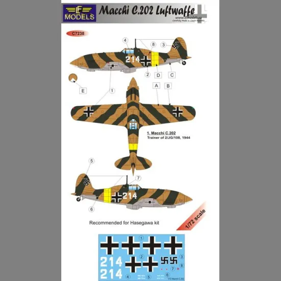 LF Models C7238 1/72 Macchi C. 202 Luftwaffe