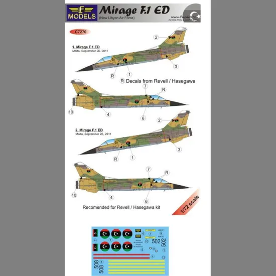 LF Models C7270 1/72 Mirage F.1 ED New Libyan AF