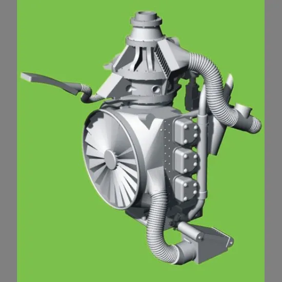 LF Models 3D4812 1/48 Piston engine O-335 (for LF Models UH-12/OH-23)