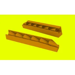 LF Models 3D7204 1/72 Messerschmitt Bf 109F exhaust stacks (Fine Molds)