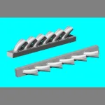 LF Models 3D7220 1/72 Bf 109F-2 exhaust stacks