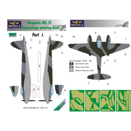LF Models M2410 45681 D.H. Mosquito Mk. IV part I.