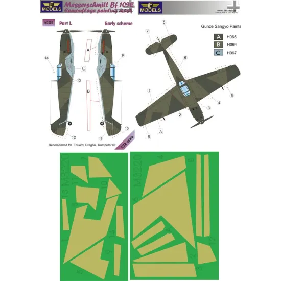 LF Models M3220 1/32 Messerschmitt Bf 109E Early scheme part I.