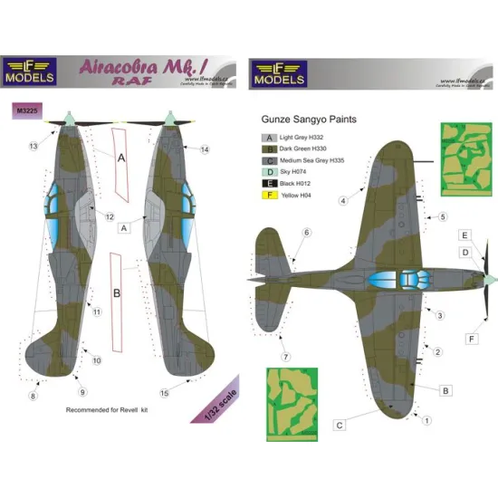 LF Models M3225 1/32 Bell Airacobra Mk. I RAF