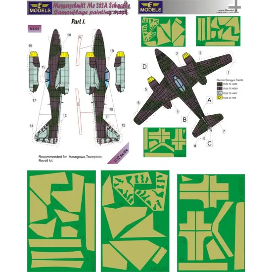 LF Models M3239 1/32 Messerschmitt Me 262A Schwalbe Part I.