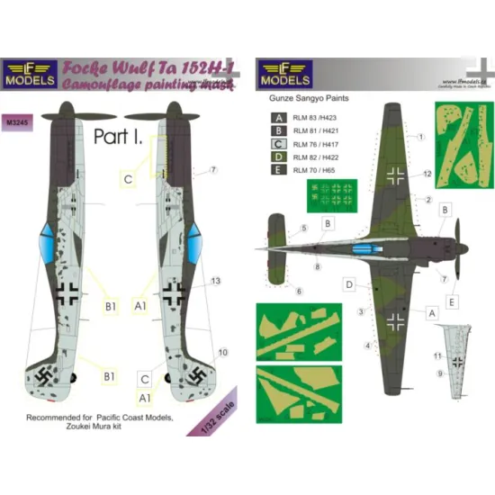 LF Models M3245 1/32 Focke Wulf Ta 152H-1 Part I.