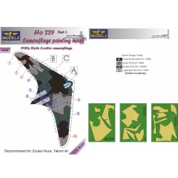 LF Models M3288 1/32 Ho 229 Part 1. Camouflage Painting Mask 1930s 3-color style camo