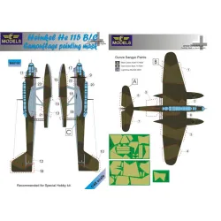 LF Models M48100 1/48 Heinkel He 115 B/C Camouflage Painting Mask
