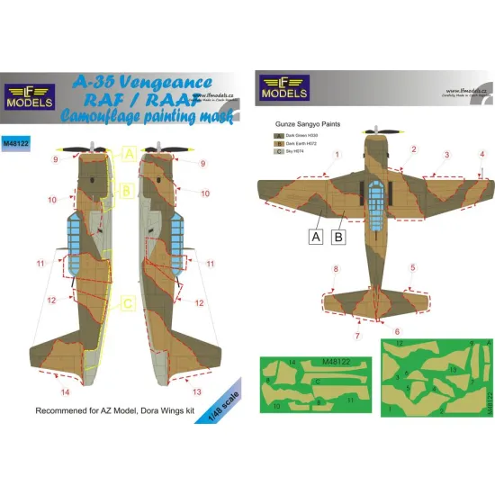 LF Models M48122 1/48 A-35 RAF / RAAF Camouflage Painting Mask