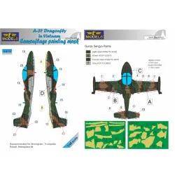 LF Models M48130 1/48 A-37 Dragonfly in Vietnam Camouflage Painting Mask
