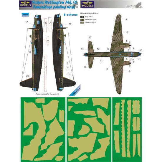 LF Models M4830 1/48 Vicker Wellington Mk.IC B-scheme