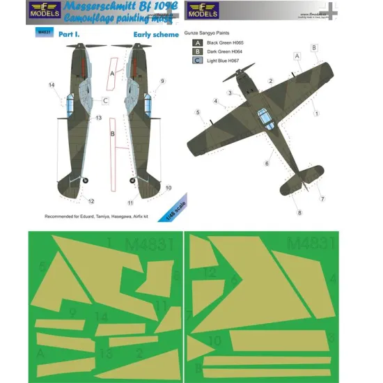 LF Models M4831 1/48 Messerschmitt Bf 109E Early scheme part I.