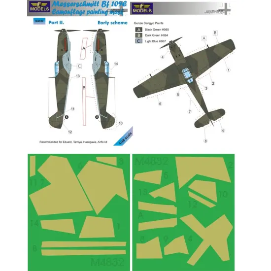 LF Models M4832 1/48 Messerschmitt Bf 109E Early scheme part II.