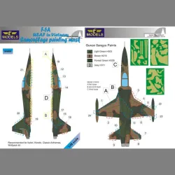 LF Models M4880 1/48 Northtrop F-5A Freedom Fighter USAF in Vietnam Camo Painting Mask