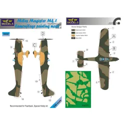 LF Models M4899 1/48 Miles Magister Mk.I. Camouflage Painting Mask