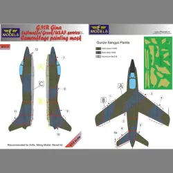 LF Models M72121 1/72 G.91R Gina Luftwaffe/Greek/USAF service Camouflage Painting Mask