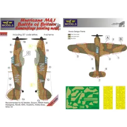 LF Models M72130 1/72 Hurricane Mk.I Battle of Britain Camouflage Painting Mask A-scheme