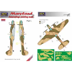 LF Models M72151 1/72 Maryland Camouflage Painting Mask Part I.