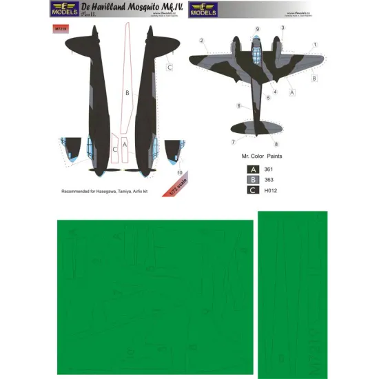 LF Models M7219 1/72 D.H. Mosquito Mk. IV part II.