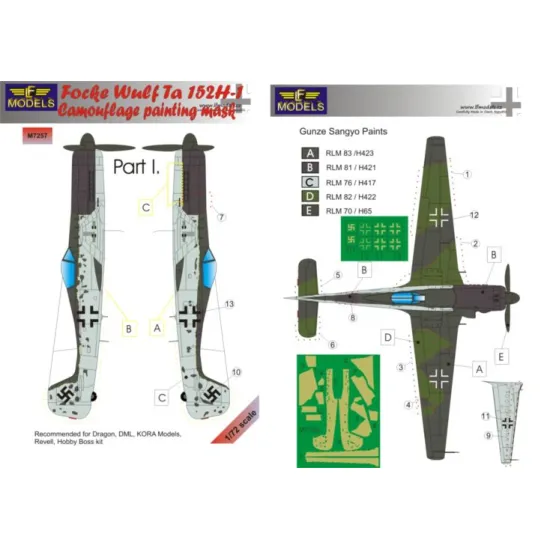 LF Models M7257 1/72 Focke Wulf Ta 152H-1 Part I.