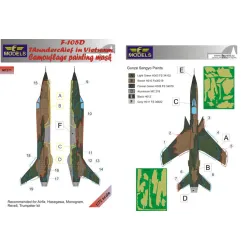 LF Models M7271 1/72 Republic F-105D Thunderchief Camouflage Painting Mask
