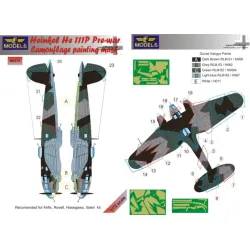LF Models M7273 1/72 Heinkel He 111P Pre war Camouflage Painting Mask