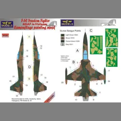 LF Models M7286 1/72 Northtrop F-5C Freedom Fighter USAF in Vietnam Camo Painting Mask