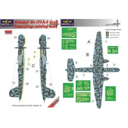 LF Models M7293 1/72 Heinkel He 177A-5 Greif Camouflage Painting Mask