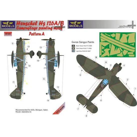 LF Models M7294 1/72 Henschel Hs 126A/B Pattern A