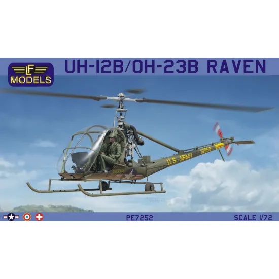 LF Models PE7252 1/72 Hiller UH-12B / OH-23B Raven (Korean war, French AF, Swiss AF)