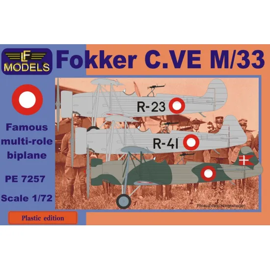 LF Models PE7257 1/72 Fokker CV.E M/33 (3x Denmark)