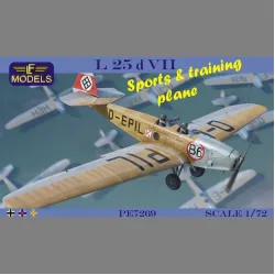 LF Models PE7269 1/72 L 25d VII Sports and training plane (2x Germany, 1x Slovakia, 1x Romania)