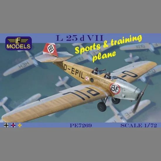 LF Models PE7269 1/72 L 25d VII Sports and training plane (2x Germany, 1x Slovakia, 1x Romania)